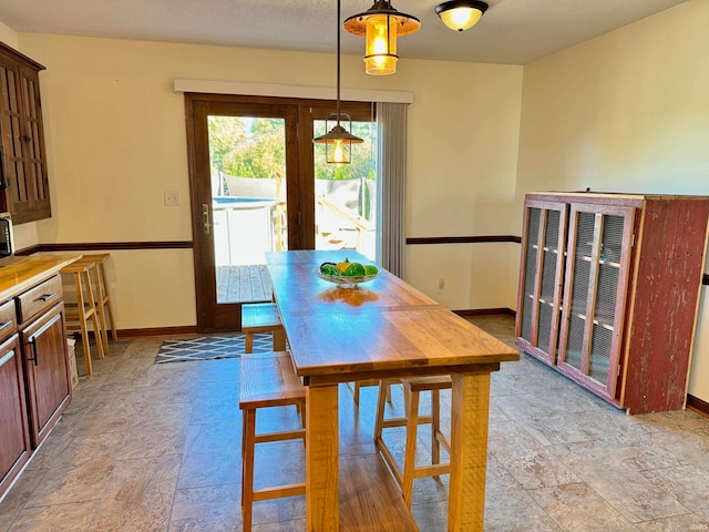 view of dining space