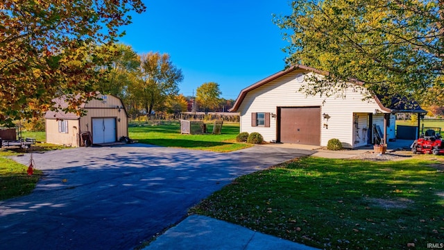 exterior space with a yard