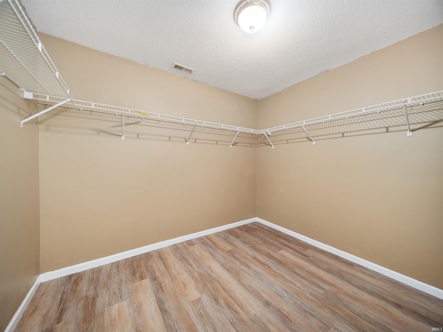 spacious closet with wood-type flooring