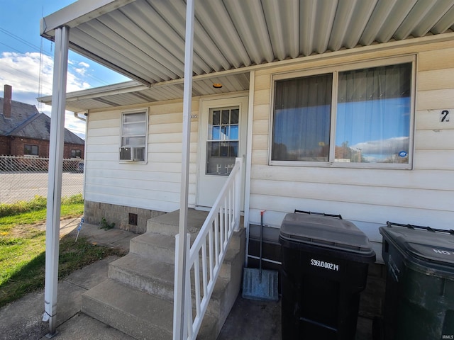 view of doorway to property