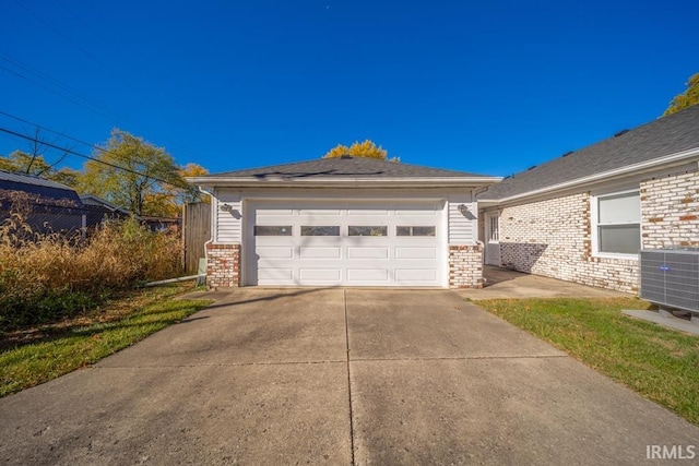 garage featuring central AC