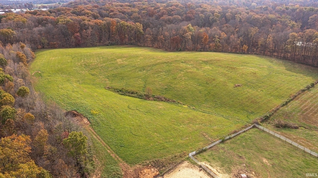 drone / aerial view with a rural view