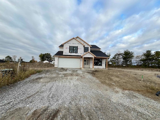 view of front of home featuring a garage