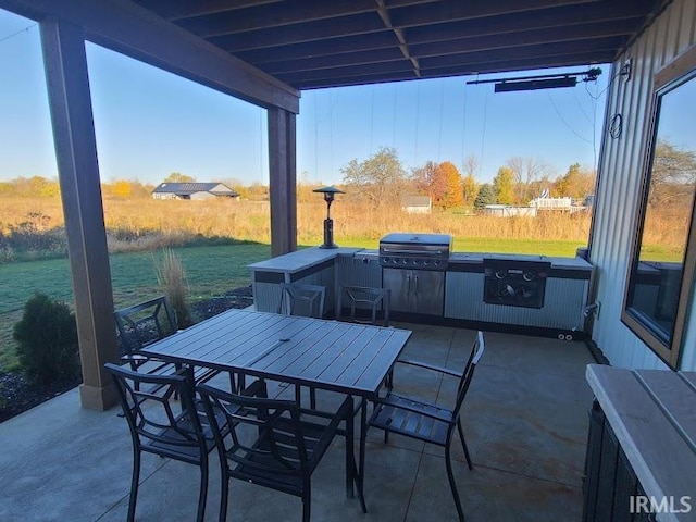 view of patio with grilling area