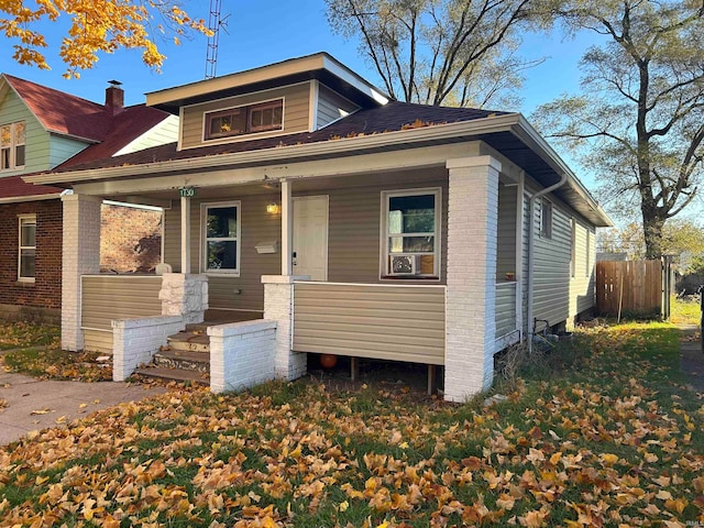 bungalow featuring covered porch