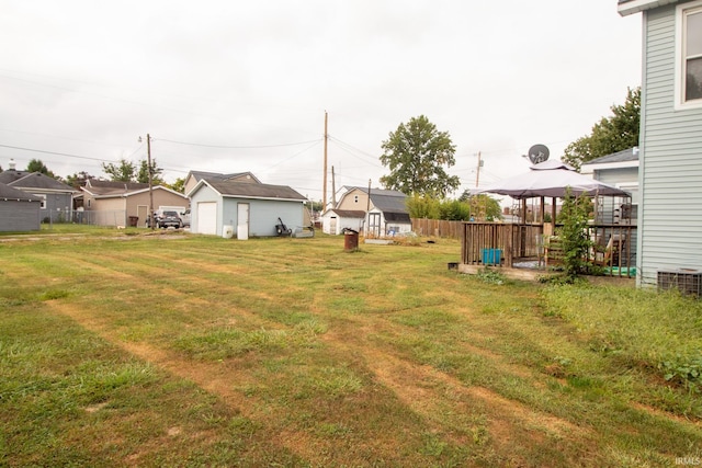 view of yard featuring a gazebo