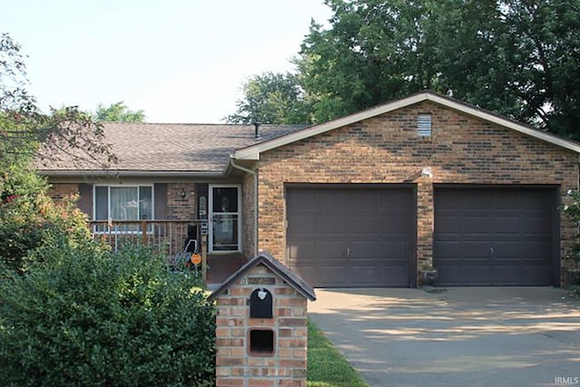 single story home with a garage