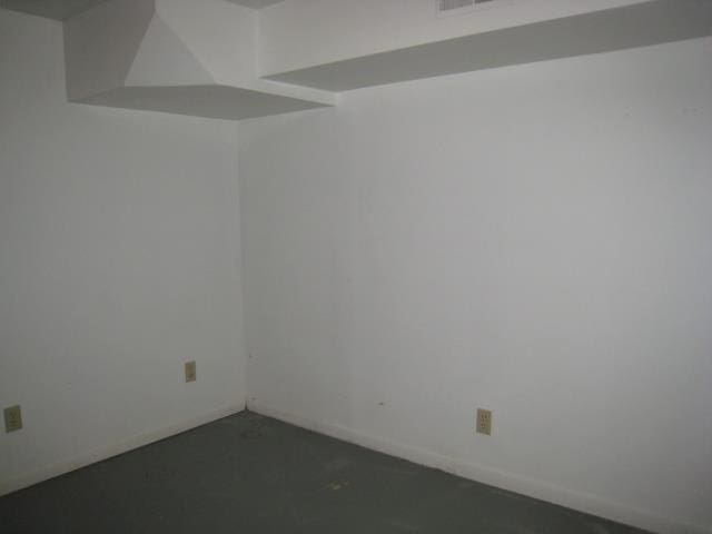 view of spare room