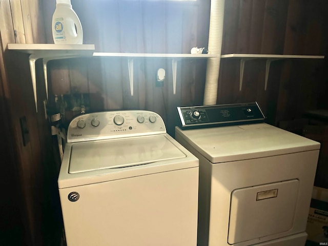 washroom featuring separate washer and dryer