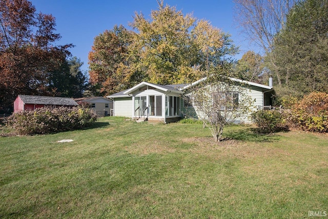 exterior space with a sunroom