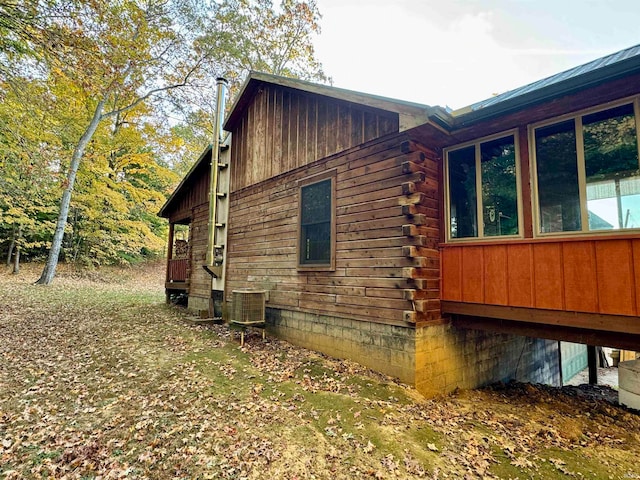 view of home's exterior with central air condition unit