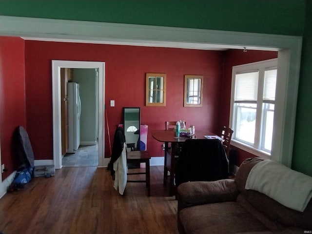 living room featuring wood-type flooring