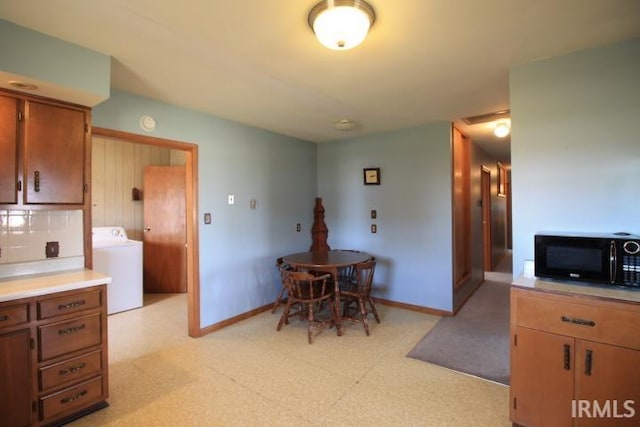 dining room featuring washer / clothes dryer