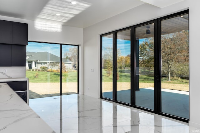 doorway with a wealth of natural light