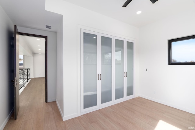 interior space featuring light wood-type flooring