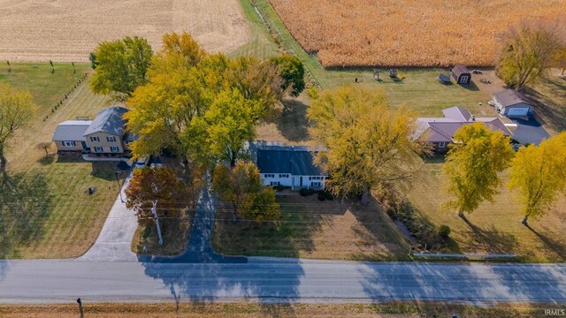 aerial view with a rural view