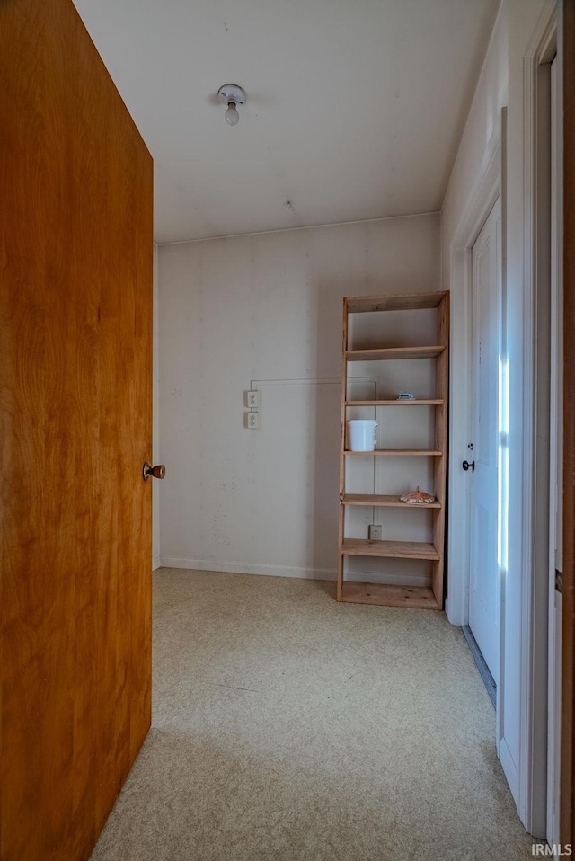 spare room with light colored carpet