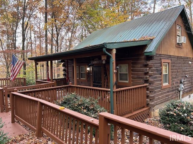 3210 Cedar Gap Ln, Birdseye, IN 47513 - deck featuring cooling unit