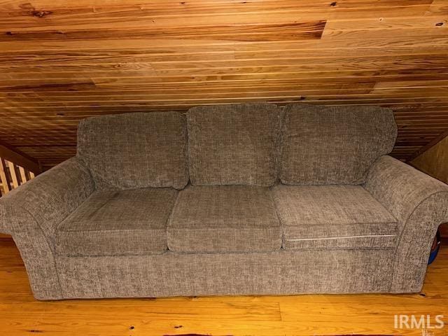 3210 Cedar Gap Ln, Birdseye, IN 47513 - living area featuring wood ceiling and wood finished floors