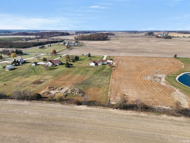 aerial view featuring a rural view