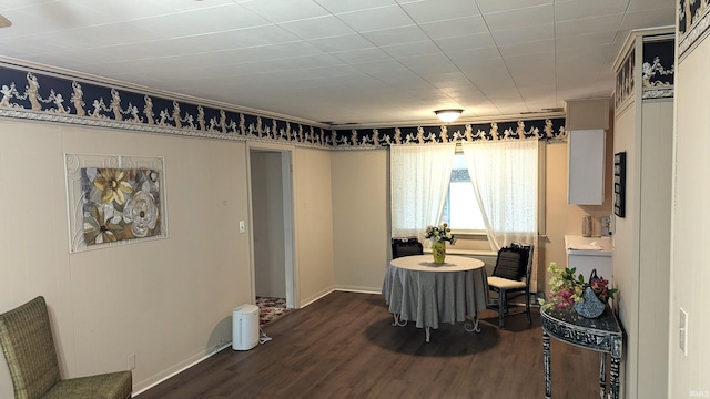 1911 Kroemer Rd, Fort Wayne, IN 46808 - dining space with baseboards and dark wood-style floors