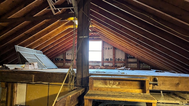 view of attic