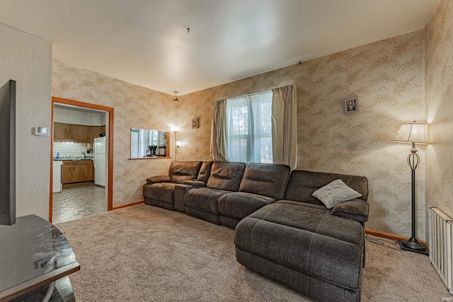 view of carpeted living room