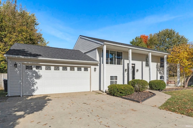 split foyer home with a garage