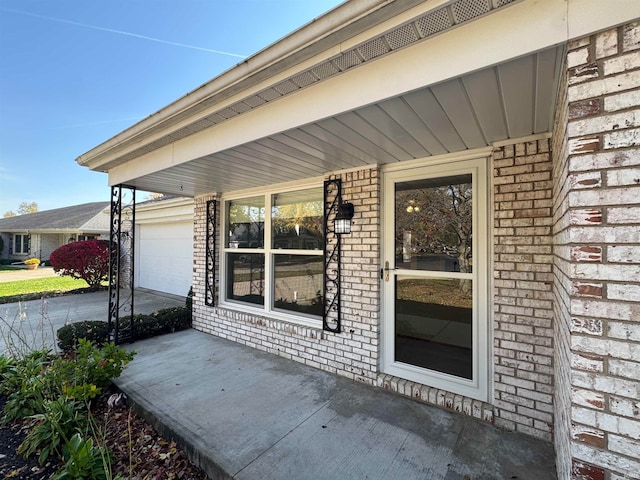 entrance to property with a garage