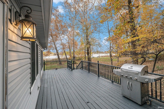 deck with grilling area