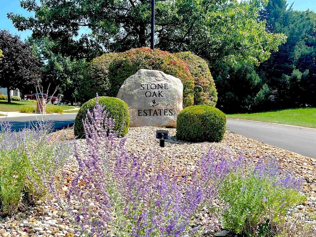 view of community sign