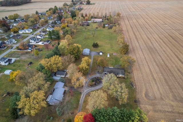 bird's eye view featuring a rural view