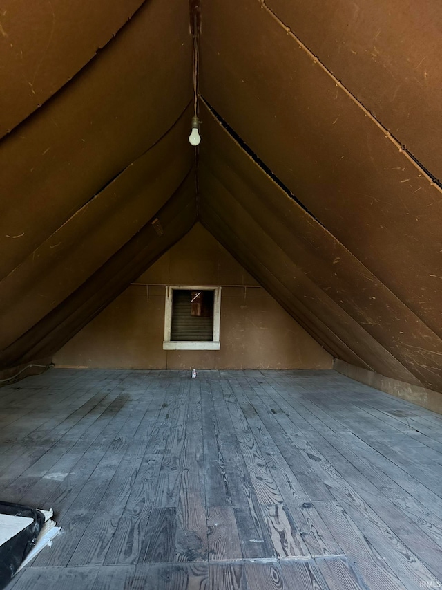 view of attic