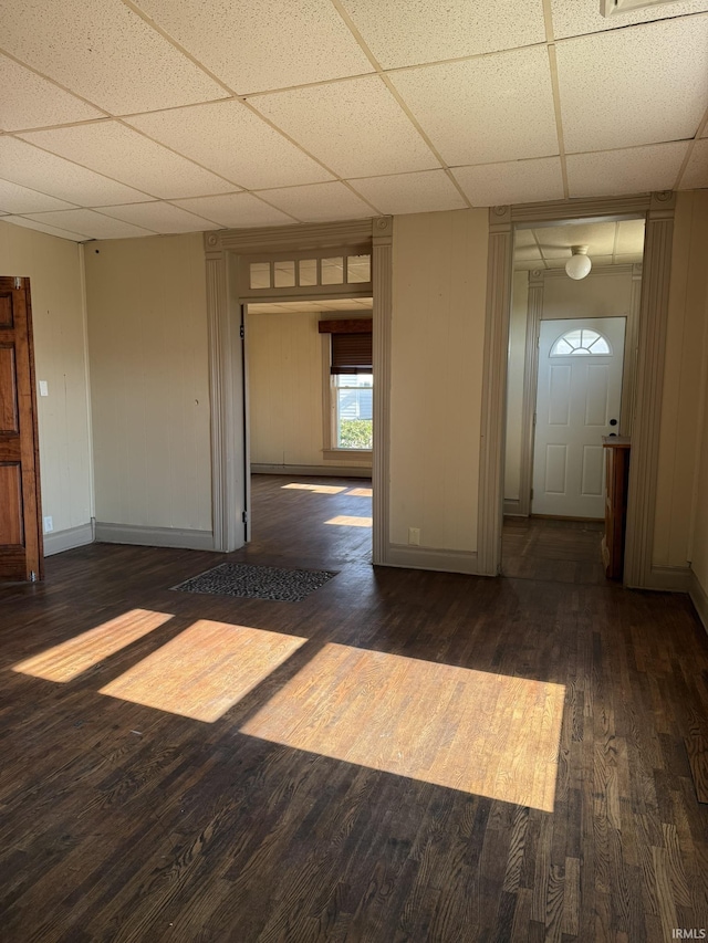 422 E Water St A-B, Unit A-B Portland, IN 47371 - entryway with a drop ceiling, wood finished floors, and baseboards
