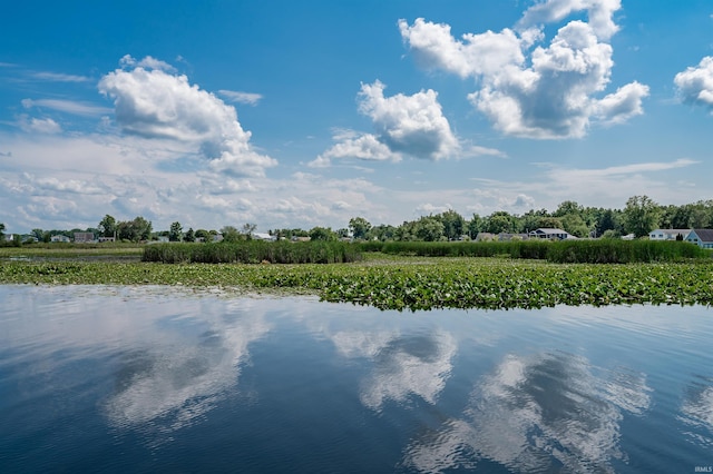 view of water feature with a rural view