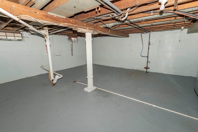 view of basement