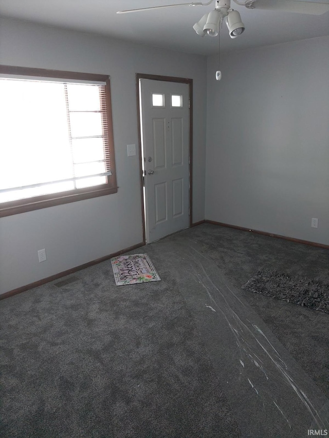 entryway with carpet