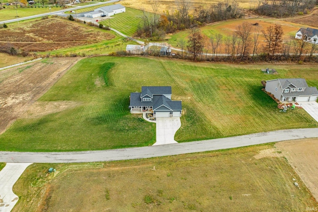 aerial view featuring a rural view