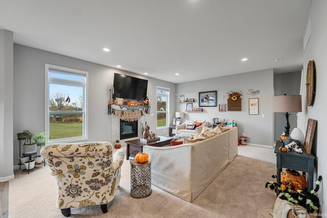 view of carpeted living room