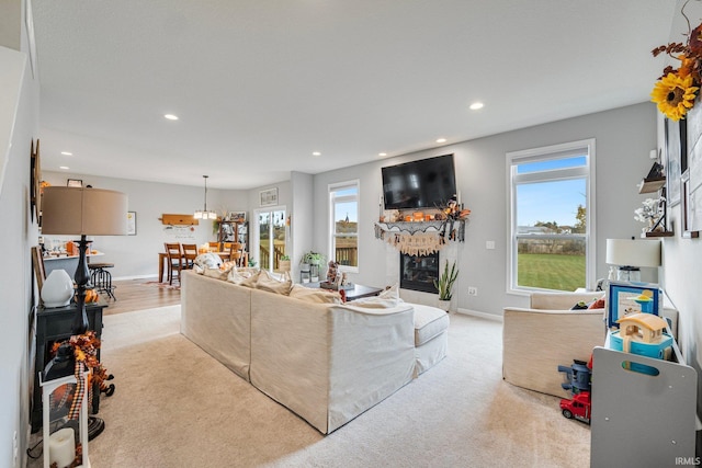 view of carpeted living room