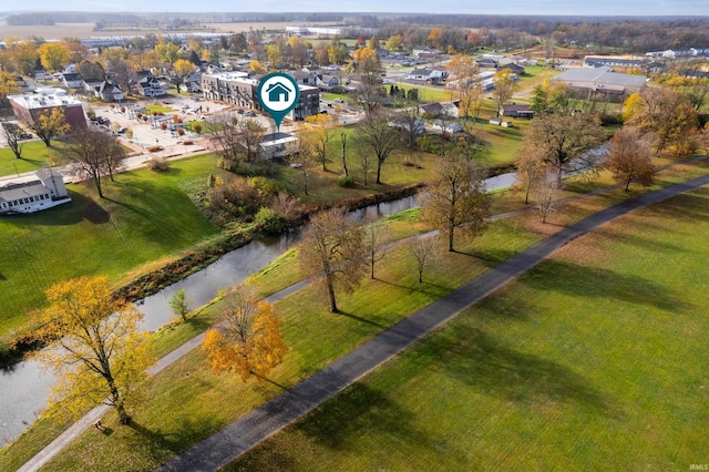 9400 W Canal St, Yorktown, IN 47396 - aerial view of property and surrounding area with a nearby body of water