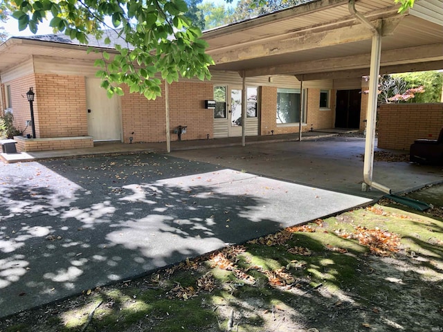 view of patio with a carport