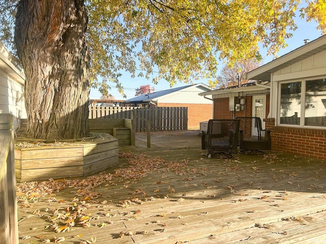 view of wooden terrace