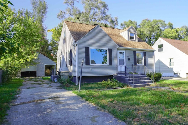 view of new england style home