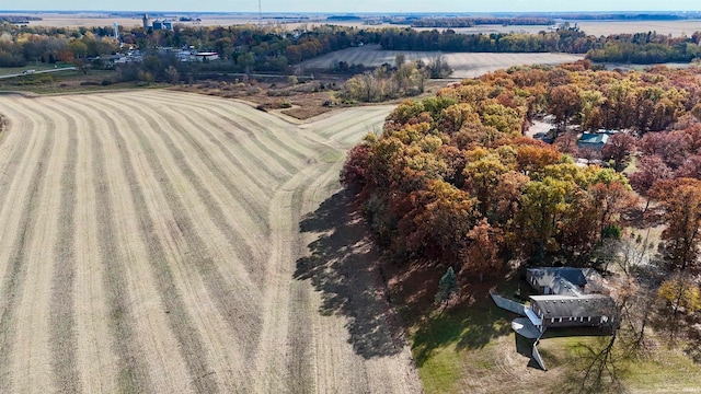 drone / aerial view featuring a rural view