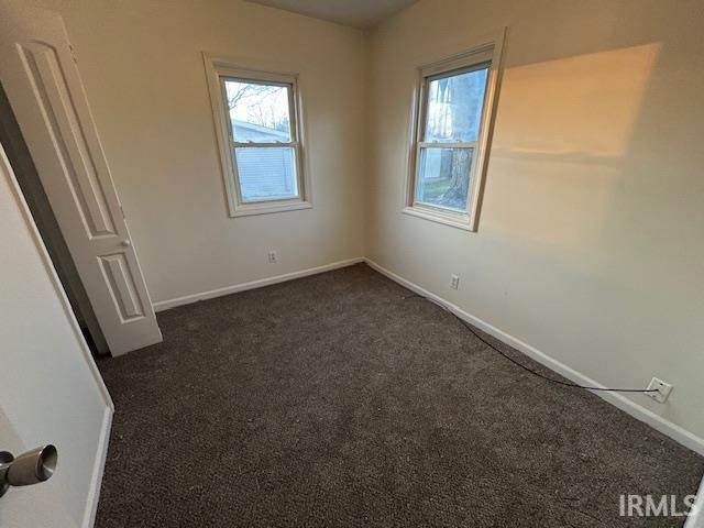 view of carpeted spare room