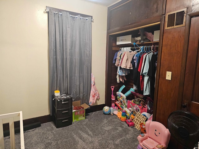 interior space with a closet