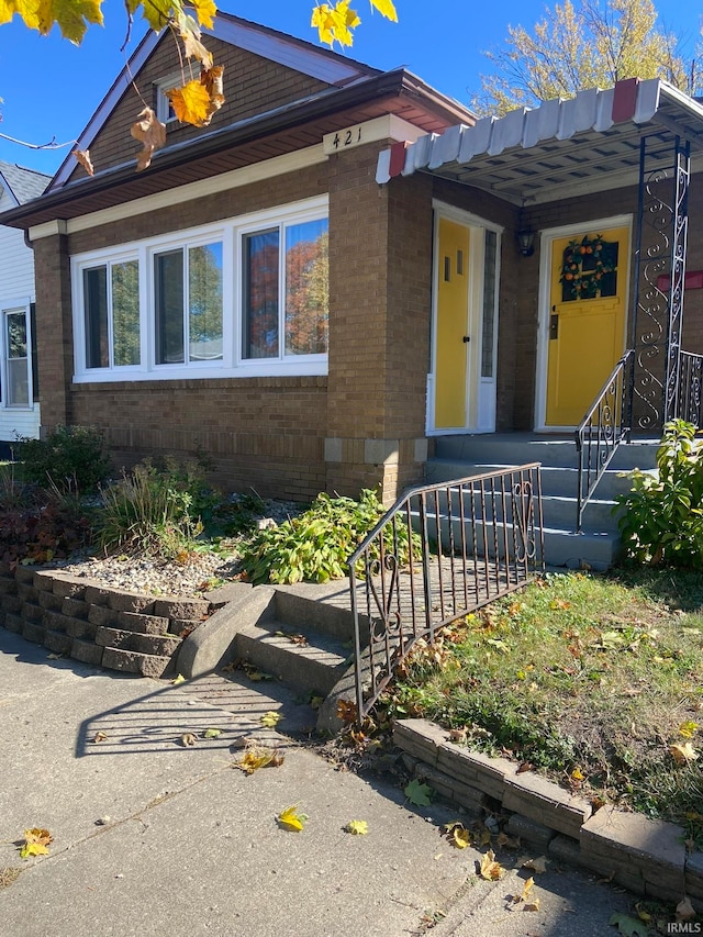 view of front of property with a porch