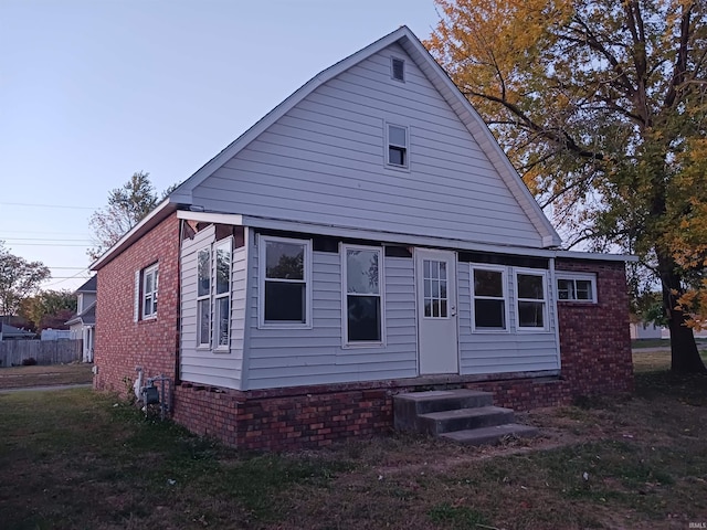 view of back of property