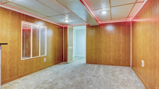 856 S Balthazar Dr, Santa Claus, IN 47579 - unfurnished room with carpet flooring and wooden walls